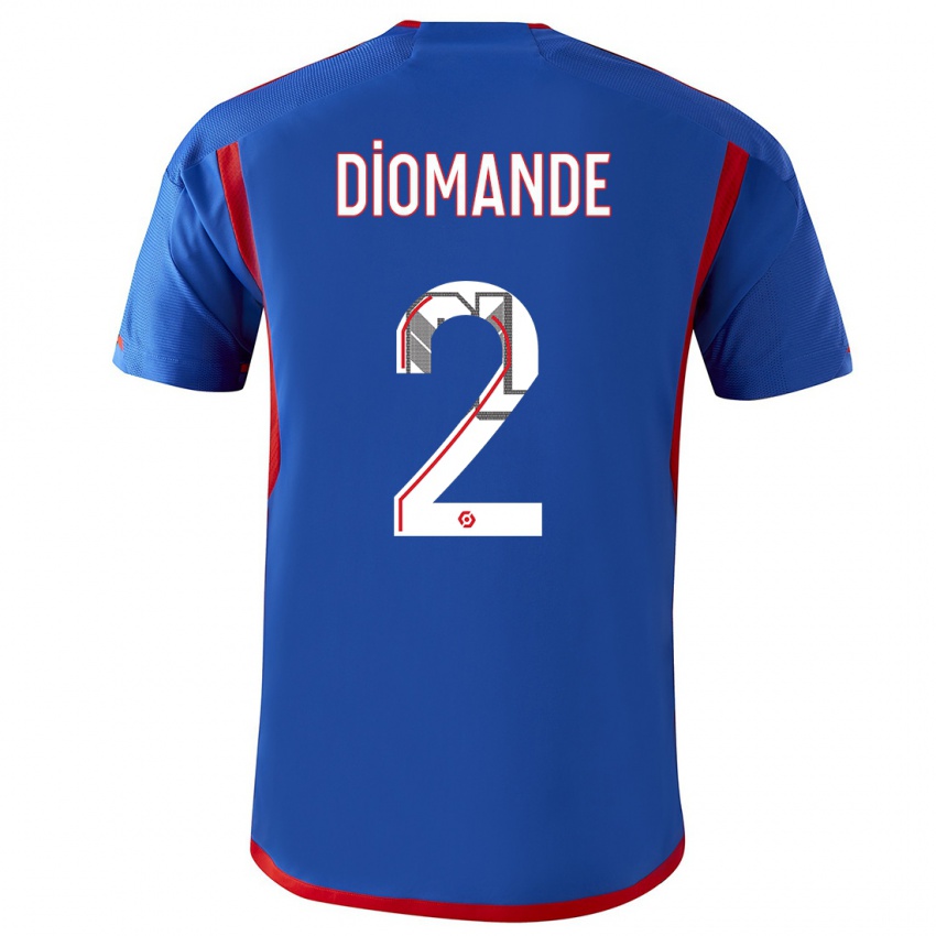 Hombre Camiseta Sinaly Diomande #2 Azul Rojo 2ª Equipación 2023/24 La Camisa