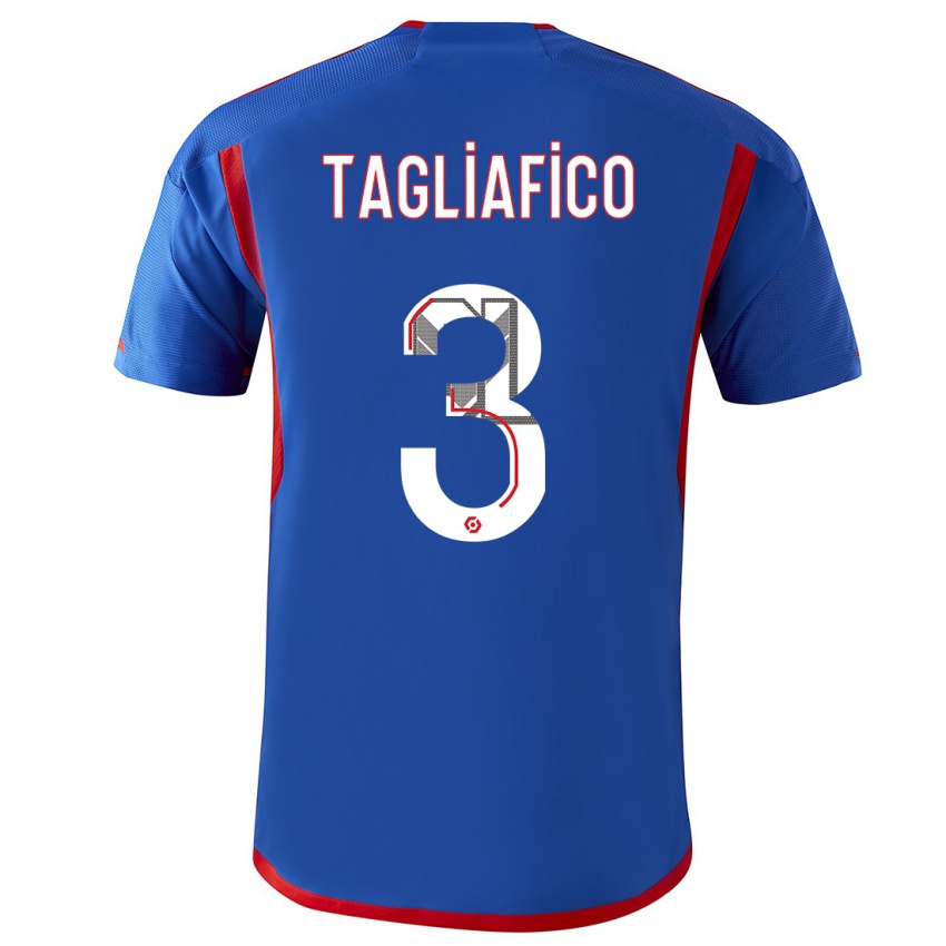 Hombre Camiseta Nicolas Tagliafico #3 Azul Rojo 2ª Equipación 2023/24 La Camisa
