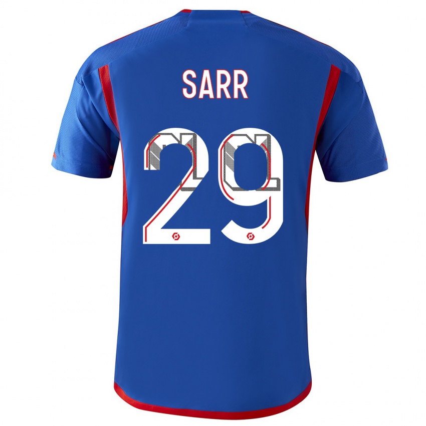 Hombre Camiseta Mamadou Sarr #29 Azul Rojo 2ª Equipación 2023/24 La Camisa