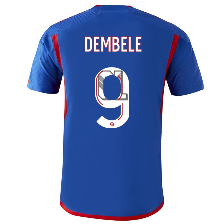 Hombre Camiseta Moussa Dembele #9 Azul Rojo 2ª Equipación 2023/24 La Camisa