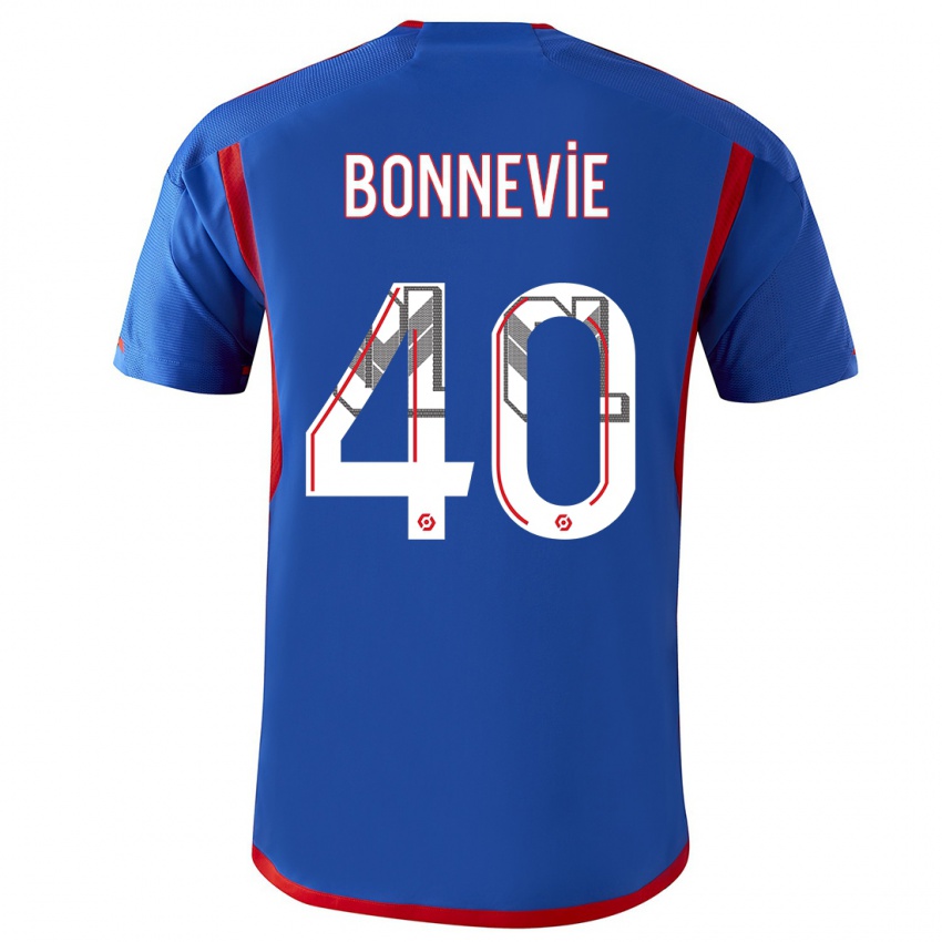Hombre Camiseta Kayne Bonnevie #40 Azul Rojo 2ª Equipación 2023/24 La Camisa