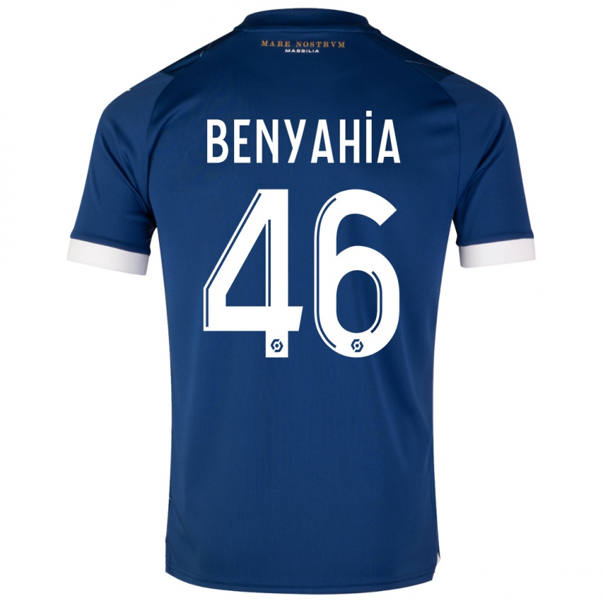 Hombre Camiseta Aylan Benyahia-Tani #46 Azul Oscuro 2ª Equipación 2023/24 La Camisa