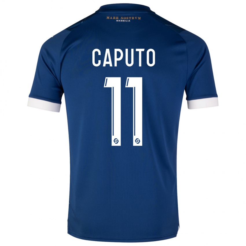 Hombre Camiseta Cindy Caputo #11 Azul Oscuro 2ª Equipación 2023/24 La Camisa