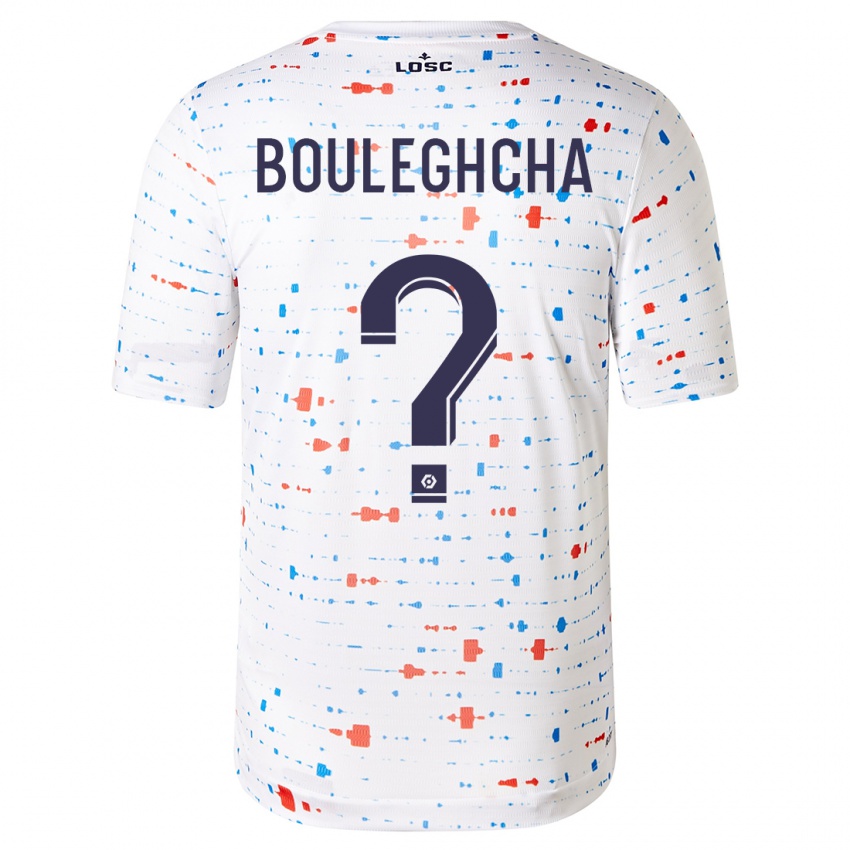 Hombre Camiseta Ismail Bouleghcha #0 Blanco 2ª Equipación 2023/24 La Camisa