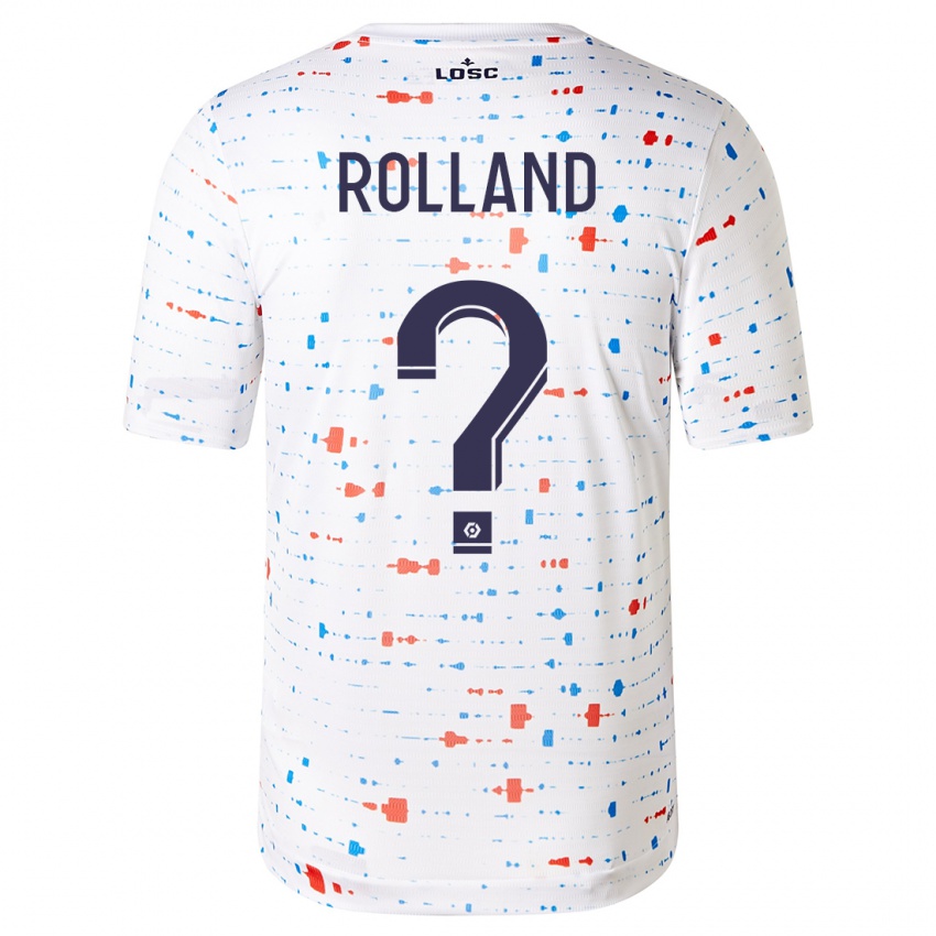 Hombre Camiseta Baptiste Rolland #0 Blanco 2ª Equipación 2023/24 La Camisa