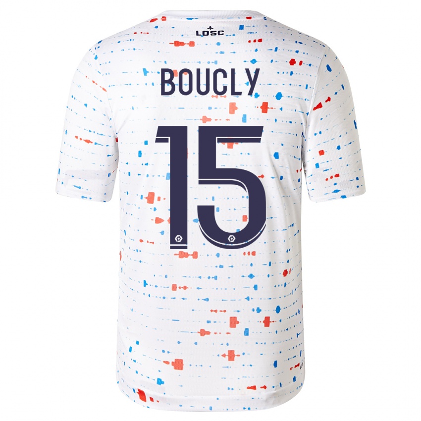Hombre Camiseta Maite Boucly #15 Blanco 2ª Equipación 2023/24 La Camisa