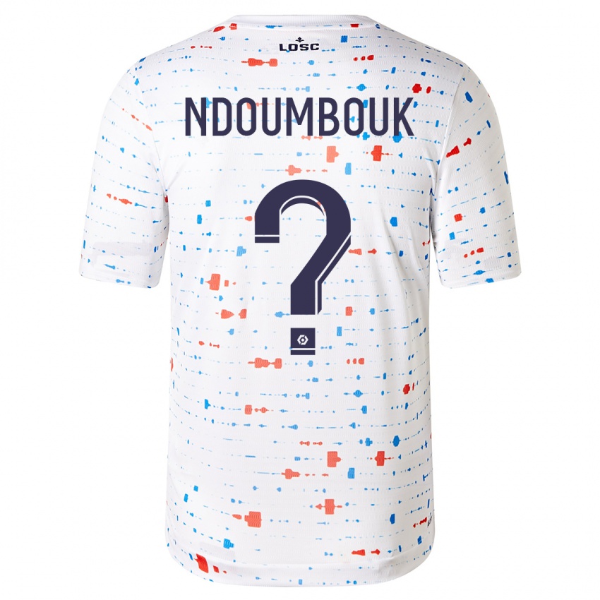 Hombre Camiseta Marlyse Ngo Ndoumbouk #0 Blanco 2ª Equipación 2023/24 La Camisa