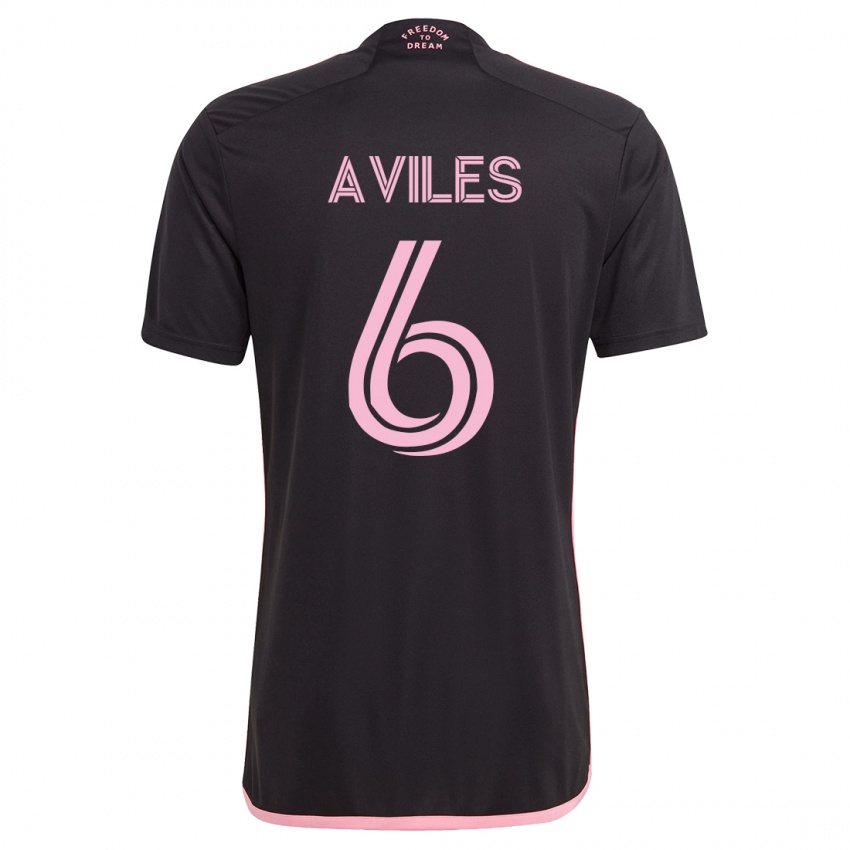 Hombre Camiseta Tomás Avilés #6 Negro 2ª Equipación 2023/24 La Camisa