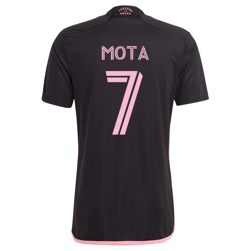 Hombre Camiseta Jean Mota #7 Negro 2ª Equipación 2023/24 La Camisa