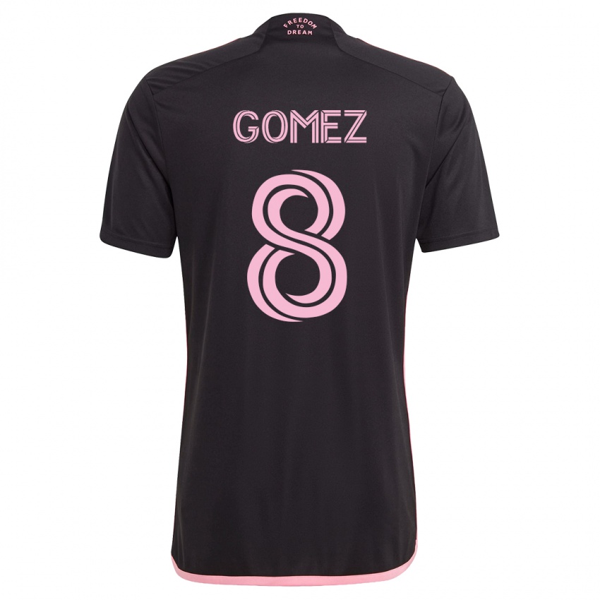 Hombre Camiseta Diego Gómez #8 Negro 2ª Equipación 2023/24 La Camisa