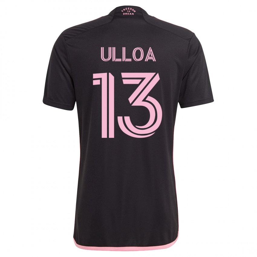 Hombre Camiseta Víctor Ulloa #13 Negro 2ª Equipación 2023/24 La Camisa