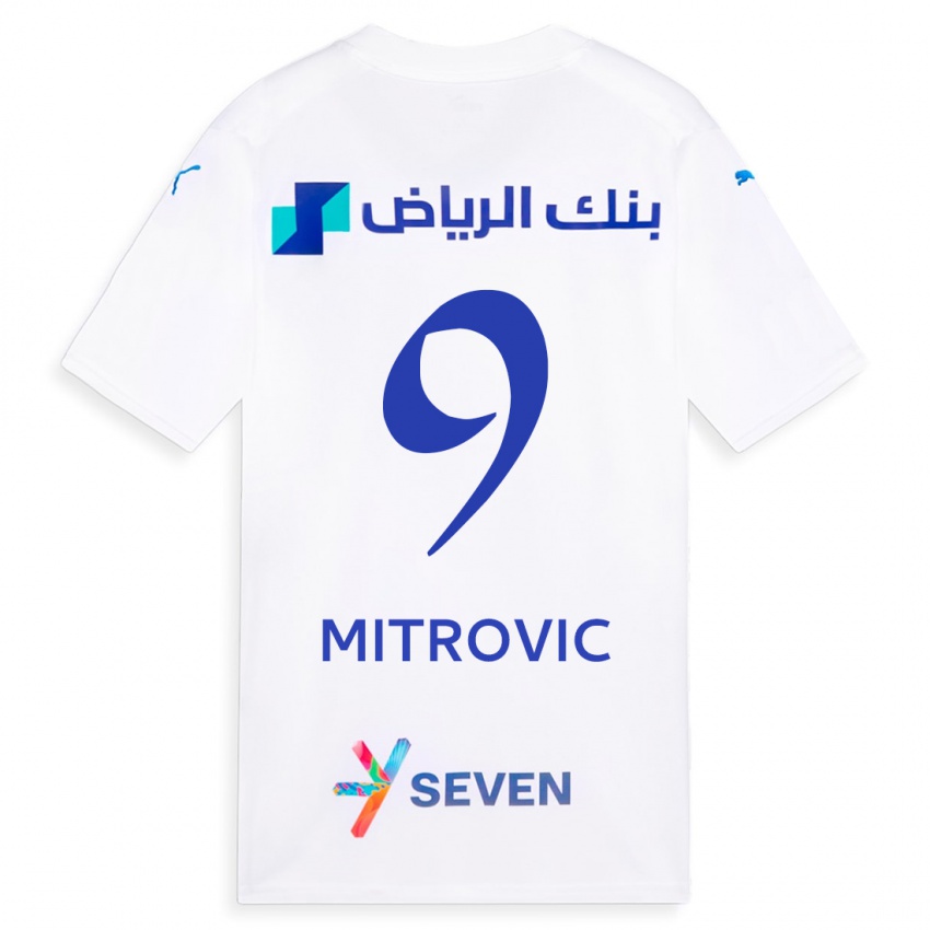 Hombre Camiseta Aleksandar Mitrovic #9 Blanco 2ª Equipación 2023/24 La Camisa