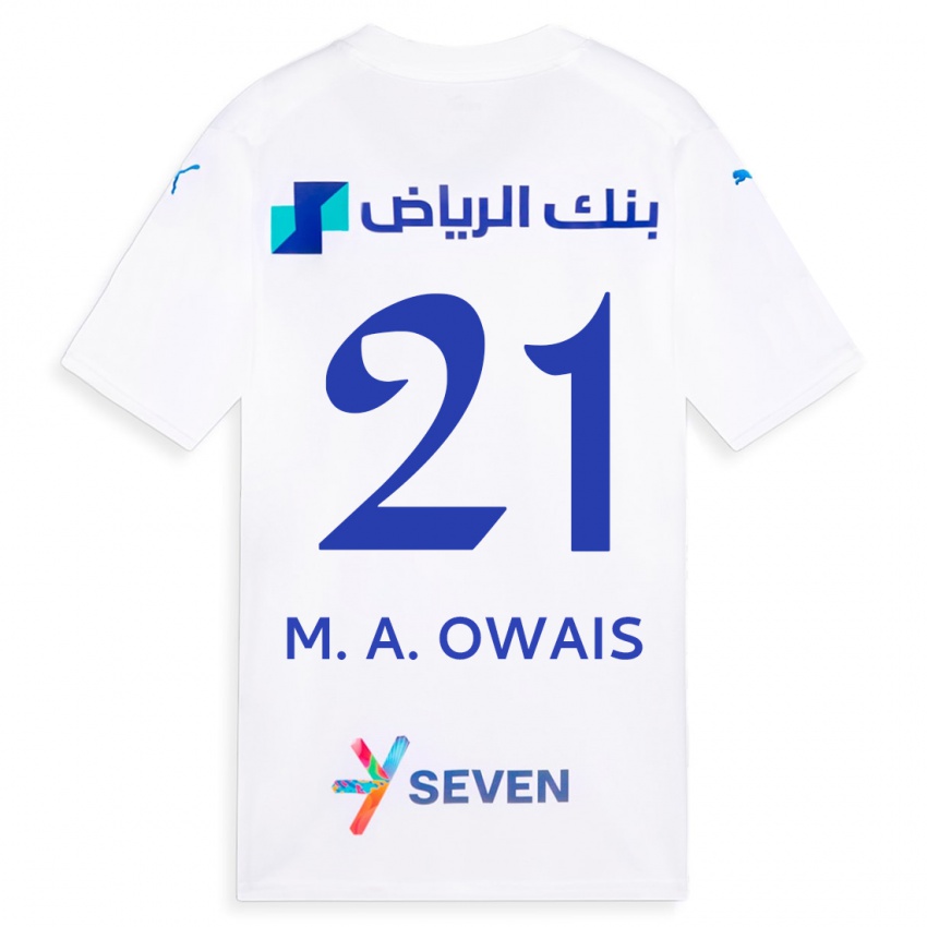 Hombre Camiseta Mohammed Al-Owais #21 Blanco 2ª Equipación 2023/24 La Camisa