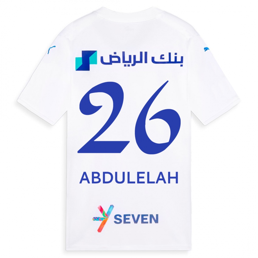 Hombre Camiseta Abdulelah Al-Malki #26 Blanco 2ª Equipación 2023/24 La Camisa