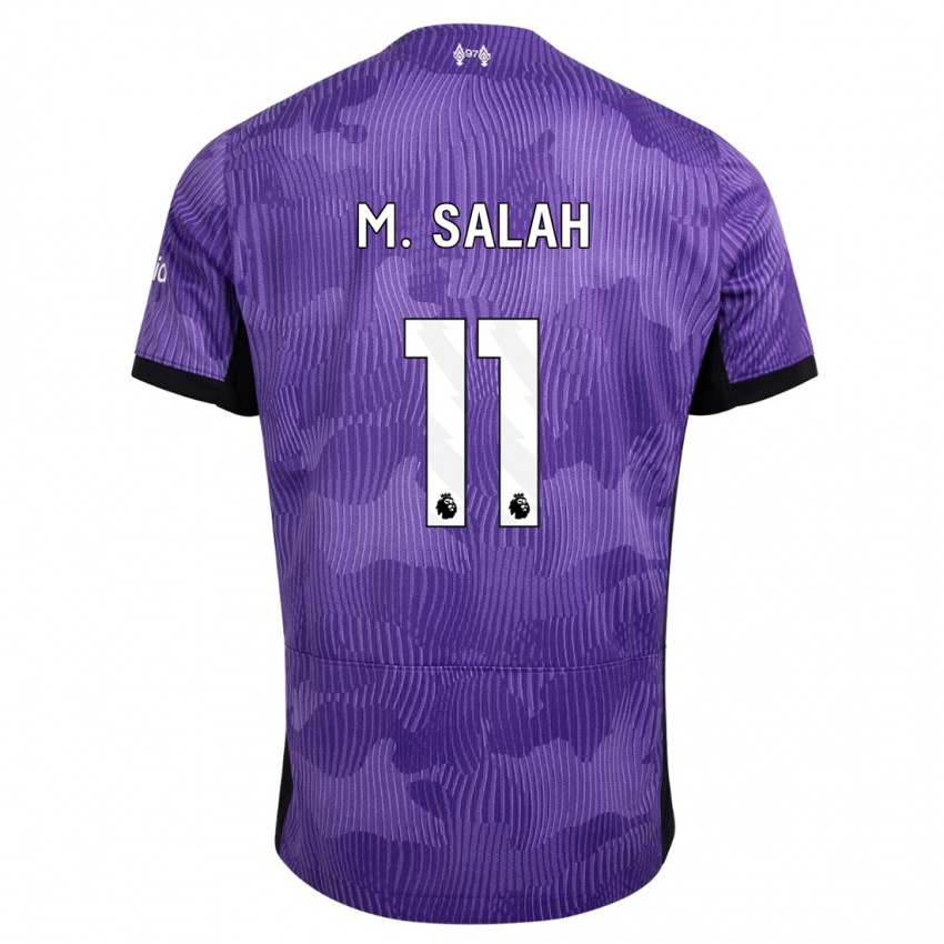 Hombre Camiseta Mohamed Salah #11 Púrpura Equipación Tercera 2023/24 La Camisa
