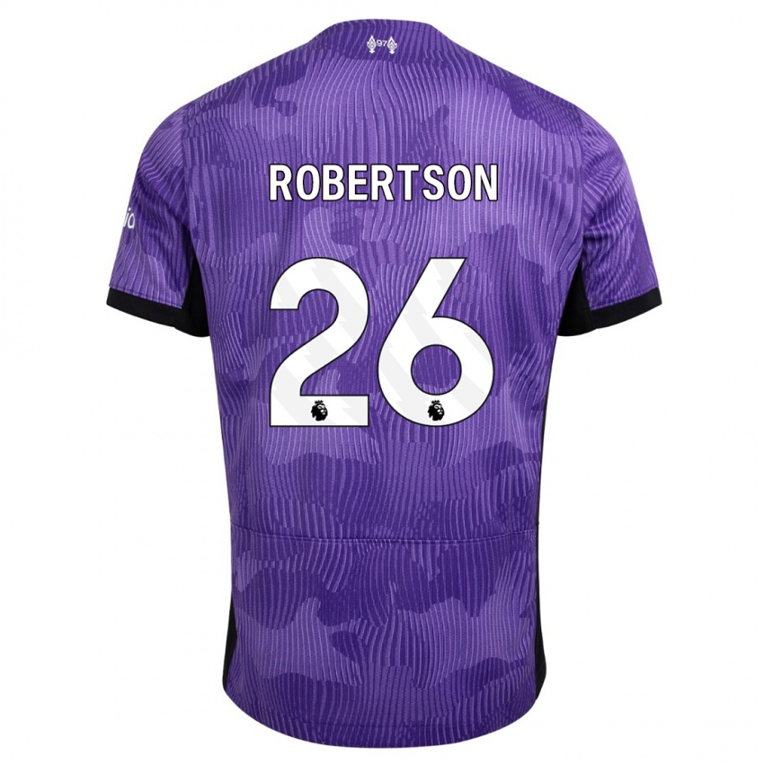 Hombre Camiseta Andrew Robertson #26 Púrpura Equipación Tercera 2023/24 La Camisa