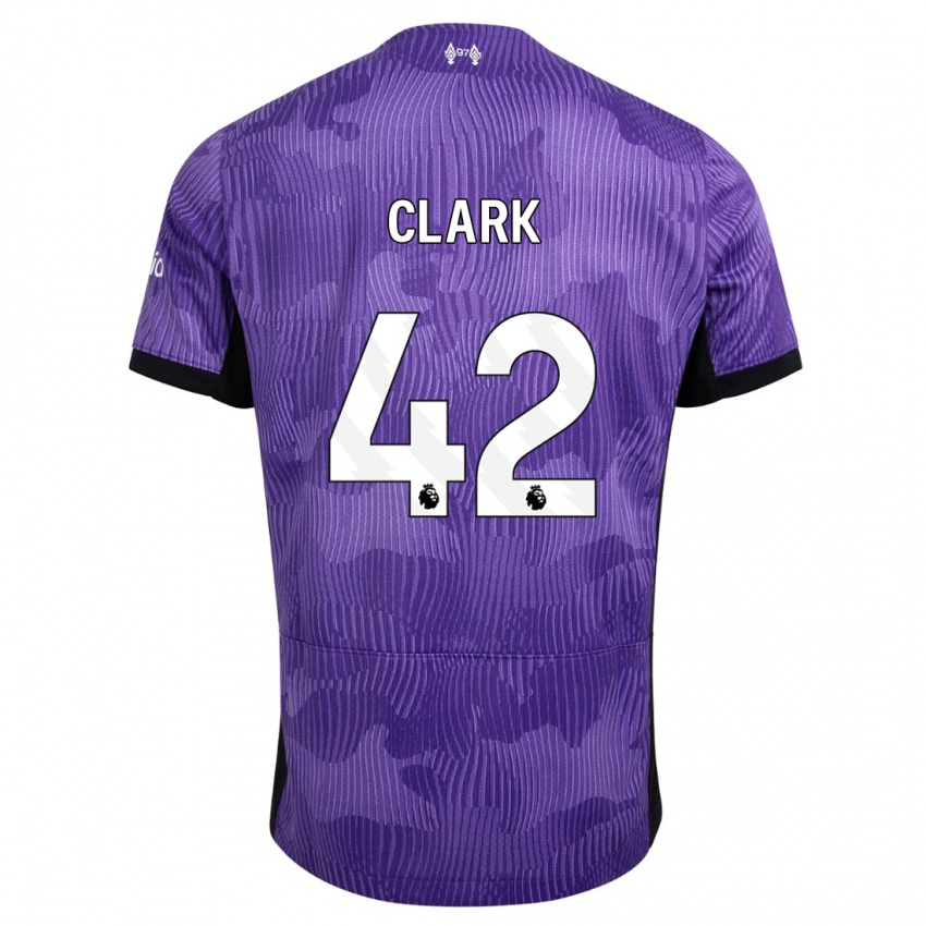 Hombre Camiseta Bobby Clark #42 Púrpura Equipación Tercera 2023/24 La Camisa