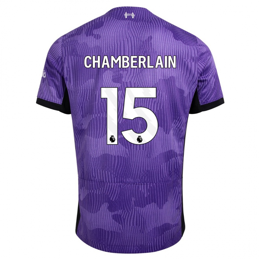 Hombre Camiseta Alex Oxlade Chamberlain #15 Púrpura Equipación Tercera 2023/24 La Camisa