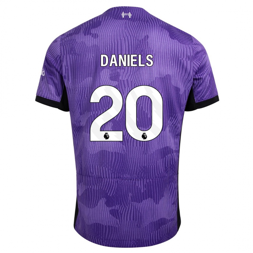 Hombre Camiseta Yana Daniels #20 Púrpura Equipación Tercera 2023/24 La Camisa