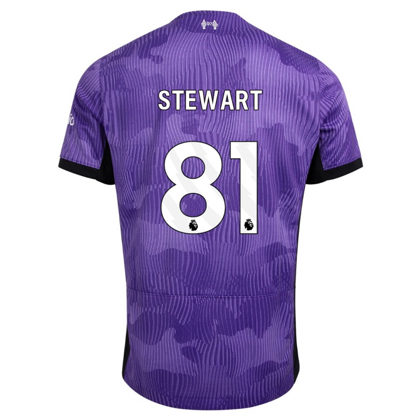 Hombre Camiseta Layton Stewart #81 Púrpura Equipación Tercera 2023/24 La Camisa