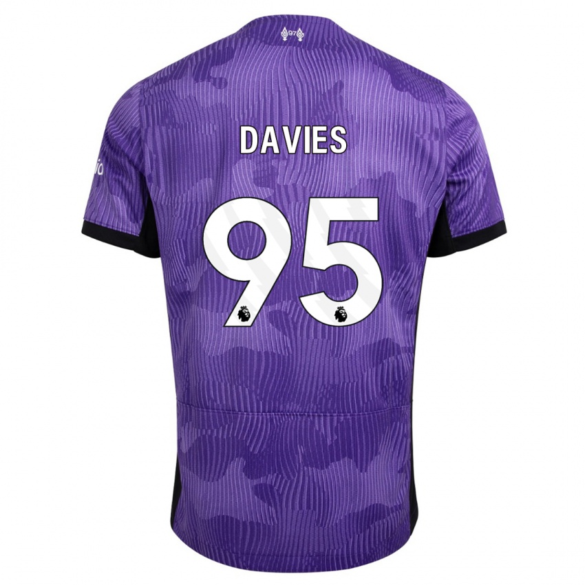 Hombre Camiseta Harvey Davies #95 Púrpura Equipación Tercera 2023/24 La Camisa