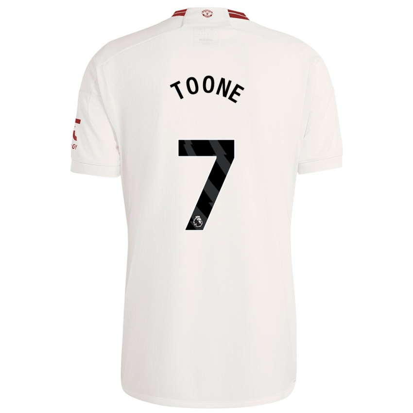 Hombre Camiseta Ella Toone #7 Blanco Equipación Tercera 2023/24 La Camisa