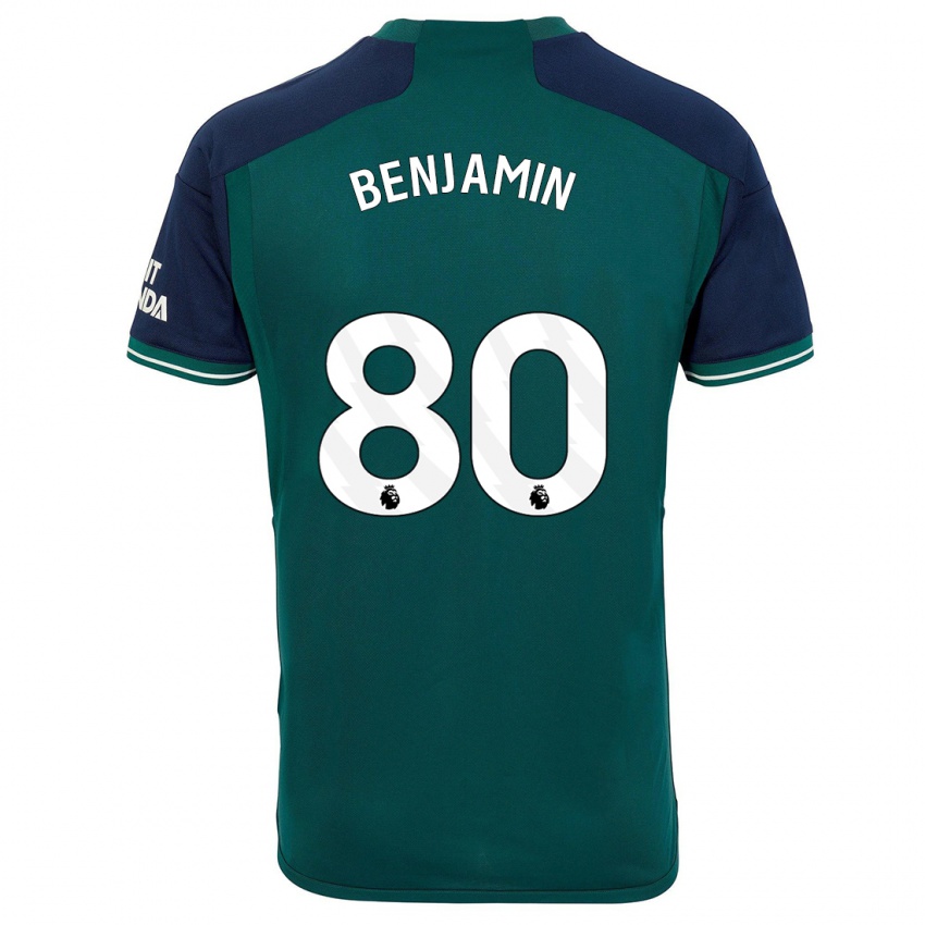 Hombre Camiseta Omari Benjamin #80 Verde Equipación Tercera 2023/24 La Camisa