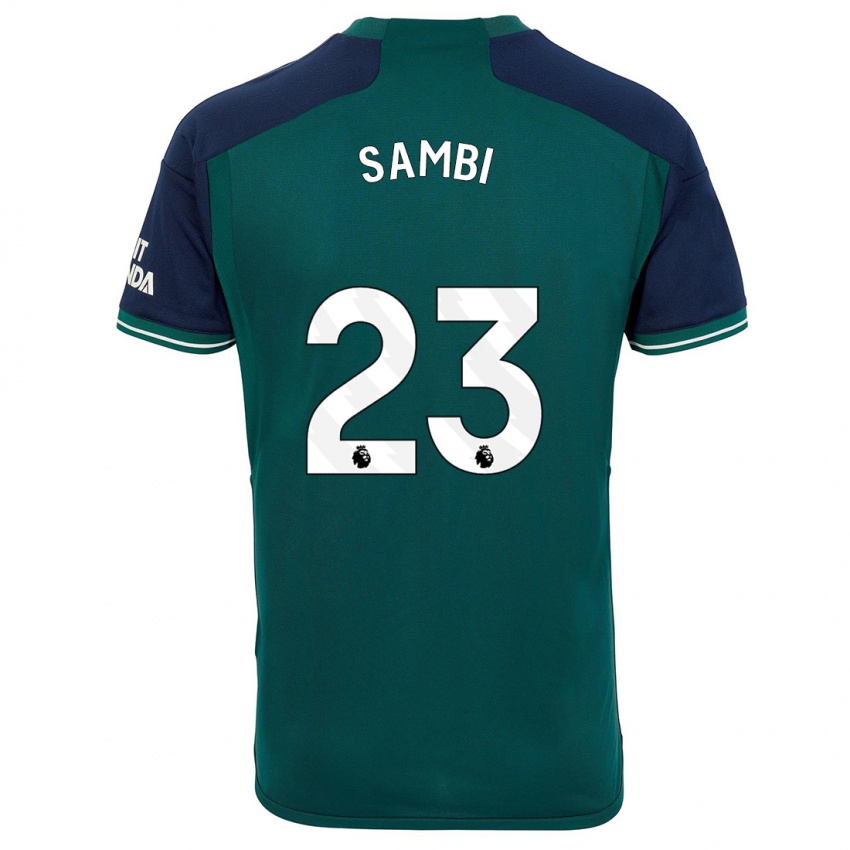 Hombre Camiseta Albert Sambi Lokonga #23 Verde Equipación Tercera 2023/24 La Camisa