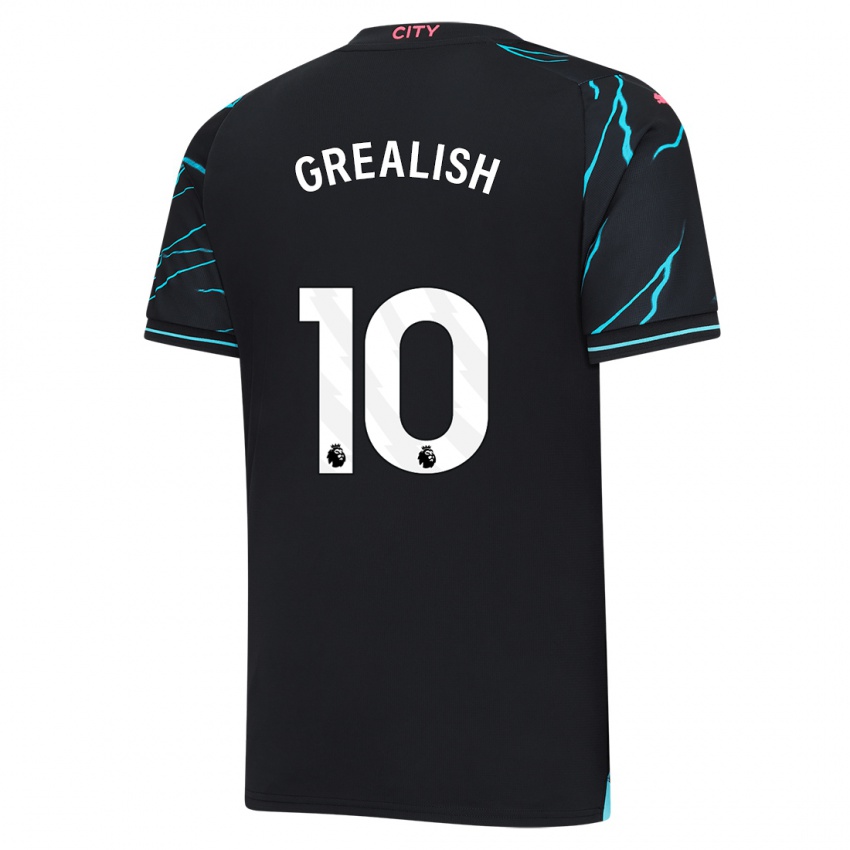 Hombre Camiseta Jack Grealish #10 Azul Oscuro Equipación Tercera 2023/24 La Camisa