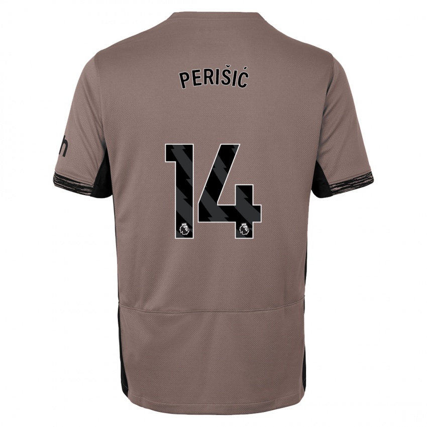 Hombre Camiseta Ivan Perisic #14 Beige Obscuro Equipación Tercera 2023/24 La Camisa