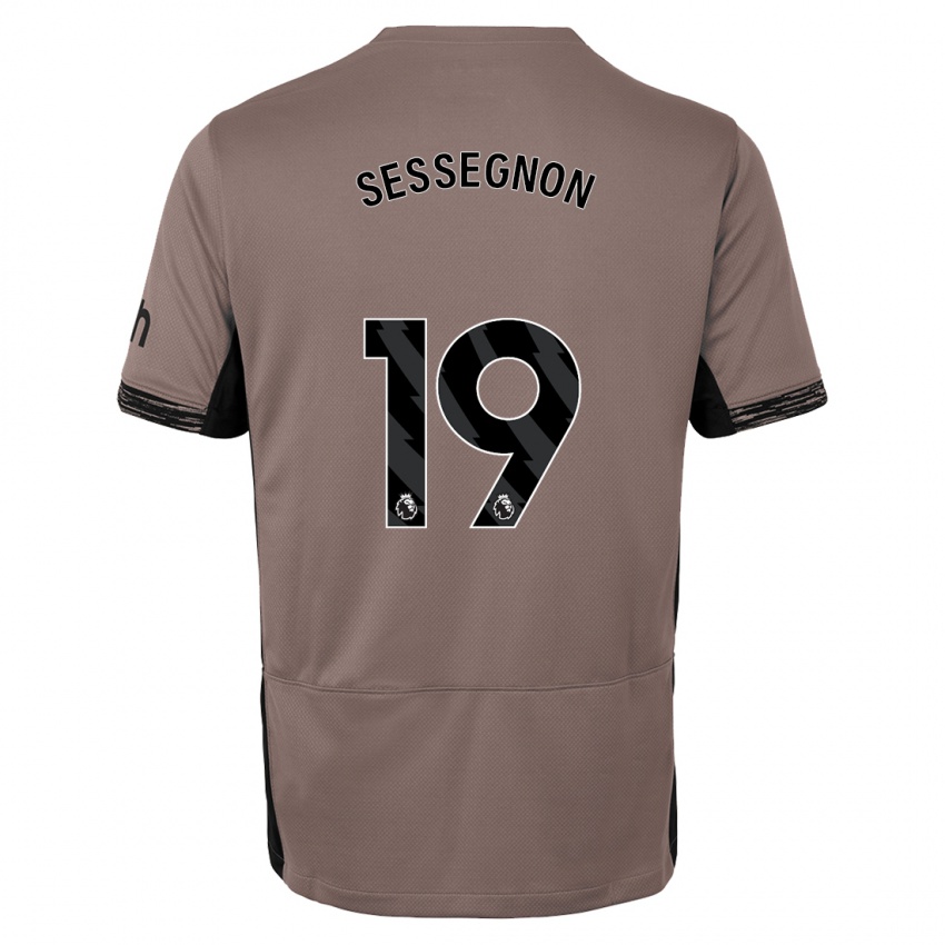 Hombre Camiseta Ryan Sessegnon #19 Beige Obscuro Equipación Tercera 2023/24 La Camisa