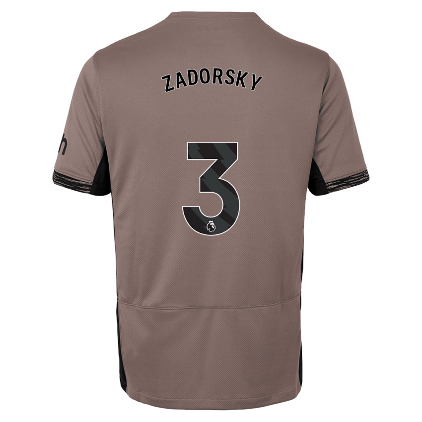 Hombre Camiseta Shelina Zadorsky #3 Beige Obscuro Equipación Tercera 2023/24 La Camisa