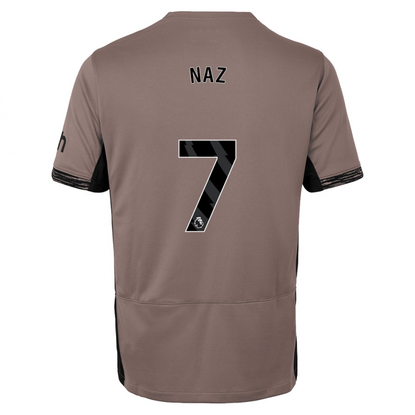 Hombre Camiseta Jessica Naz #7 Beige Obscuro Equipación Tercera 2023/24 La Camisa