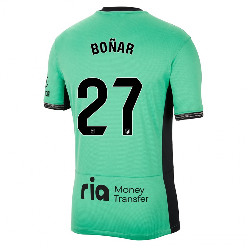 Hombre Camiseta Javier Boñar #27 Primavera Verde Equipación Tercera 2023/24 La Camisa