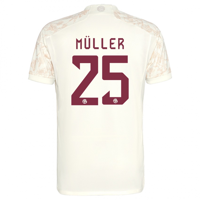 Hombre Camiseta Thomas Muller #25 Blanquecino Equipación Tercera 2023/24 La Camisa