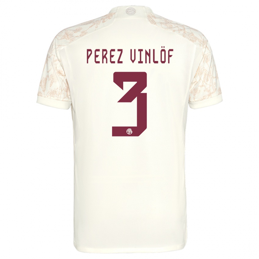 Hombre Camiseta Matteo Perez Vinlöf #3 Blanquecino Equipación Tercera 2023/24 La Camisa