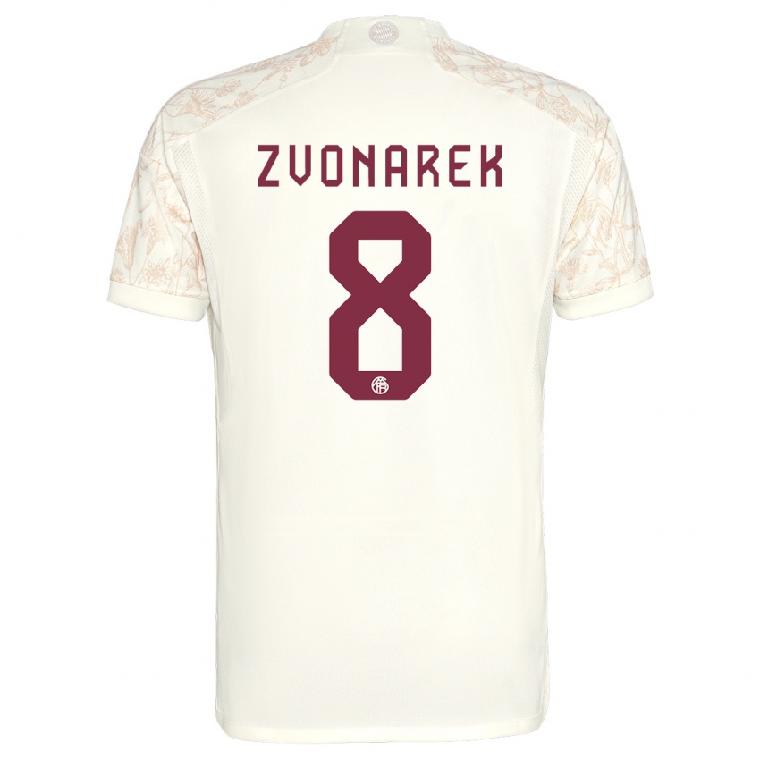 Hombre Camiseta Lovro Zvonarek #8 Blanquecino Equipación Tercera 2023/24 La Camisa
