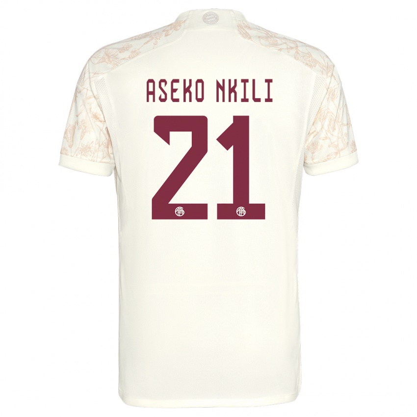 Hombre Camiseta Noel Aseko Nkili #21 Blanquecino Equipación Tercera 2023/24 La Camisa