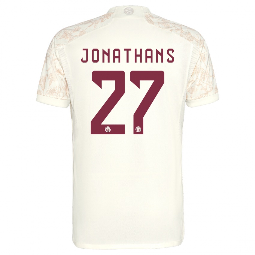 Hombre Camiseta David Jonathans #27 Blanquecino Equipación Tercera 2023/24 La Camisa