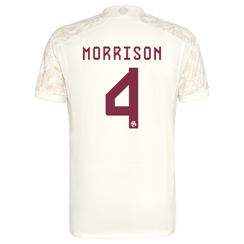 Hombre Camiseta Liam Morrison #4 Blanquecino Equipación Tercera 2023/24 La Camisa