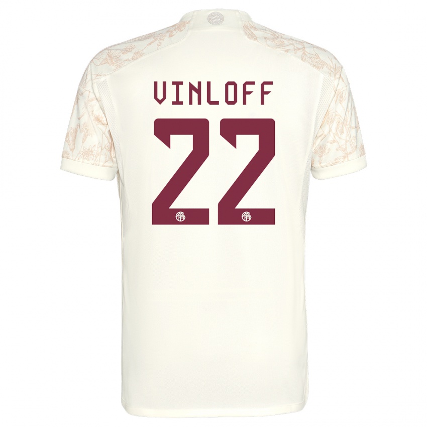 Hombre Camiseta Matteo Vinloff #22 Blanquecino Equipación Tercera 2023/24 La Camisa