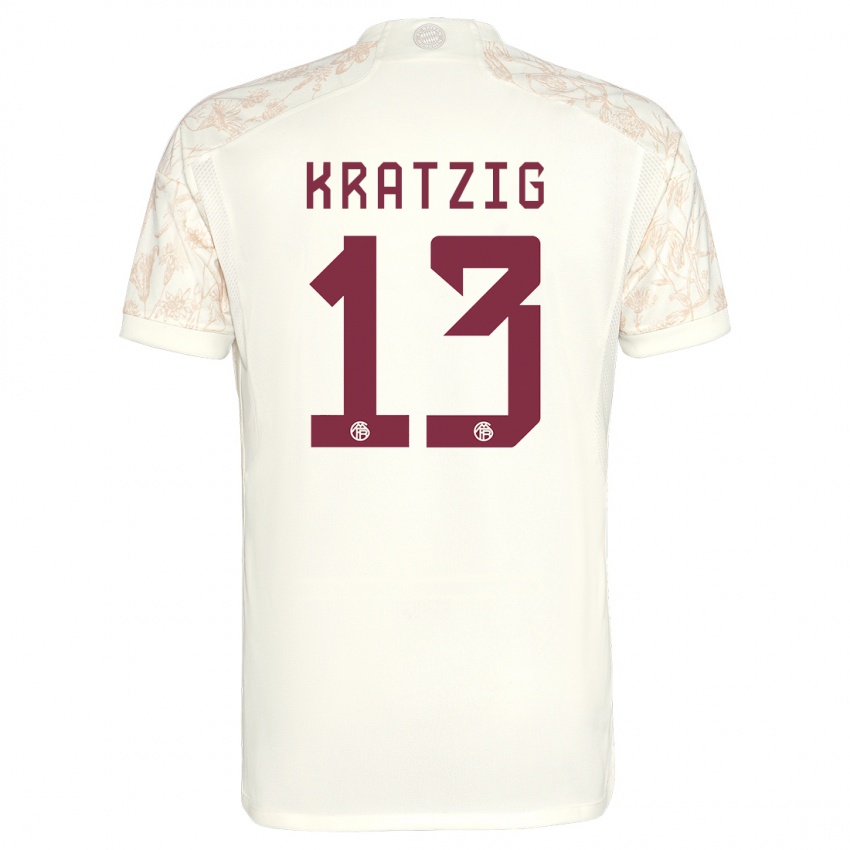 Hombre Camiseta Frans Kratzig #13 Blanquecino Equipación Tercera 2023/24 La Camisa