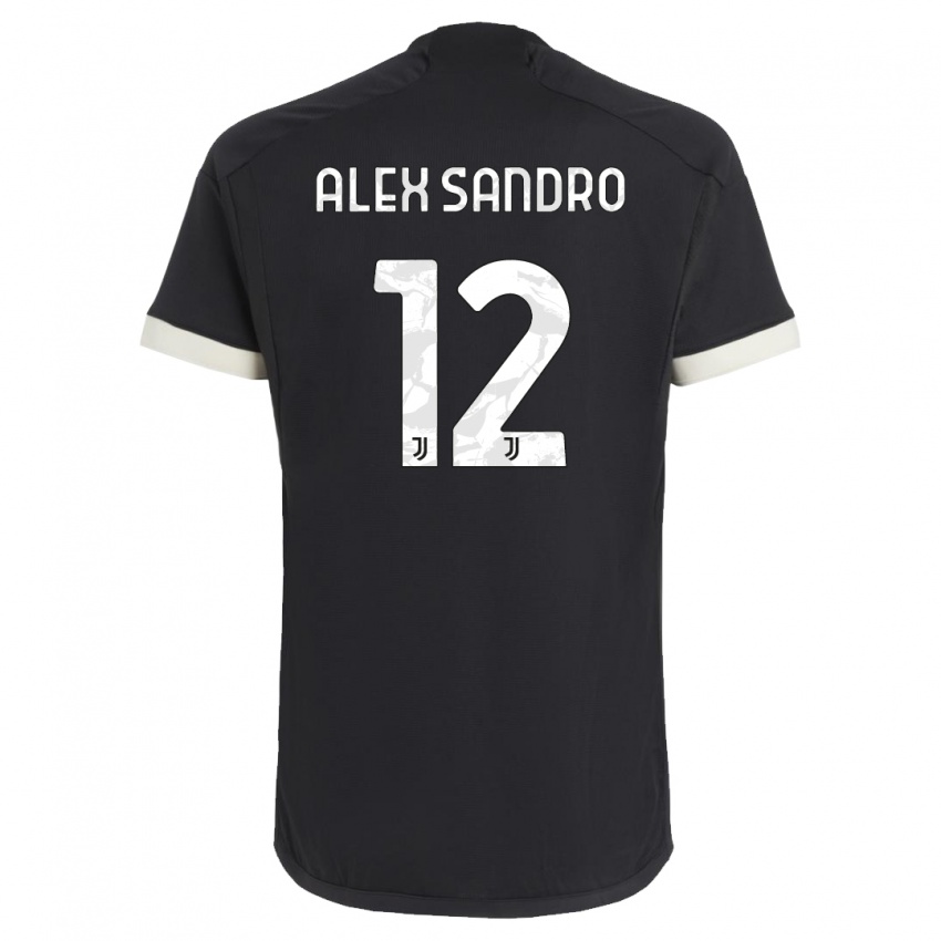 Hombre Camiseta Alex Sandro #12 Negro Equipación Tercera 2023/24 La Camisa