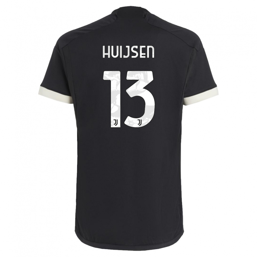 Hombre Camiseta Dean Huijsen #13 Negro Equipación Tercera 2023/24 La Camisa