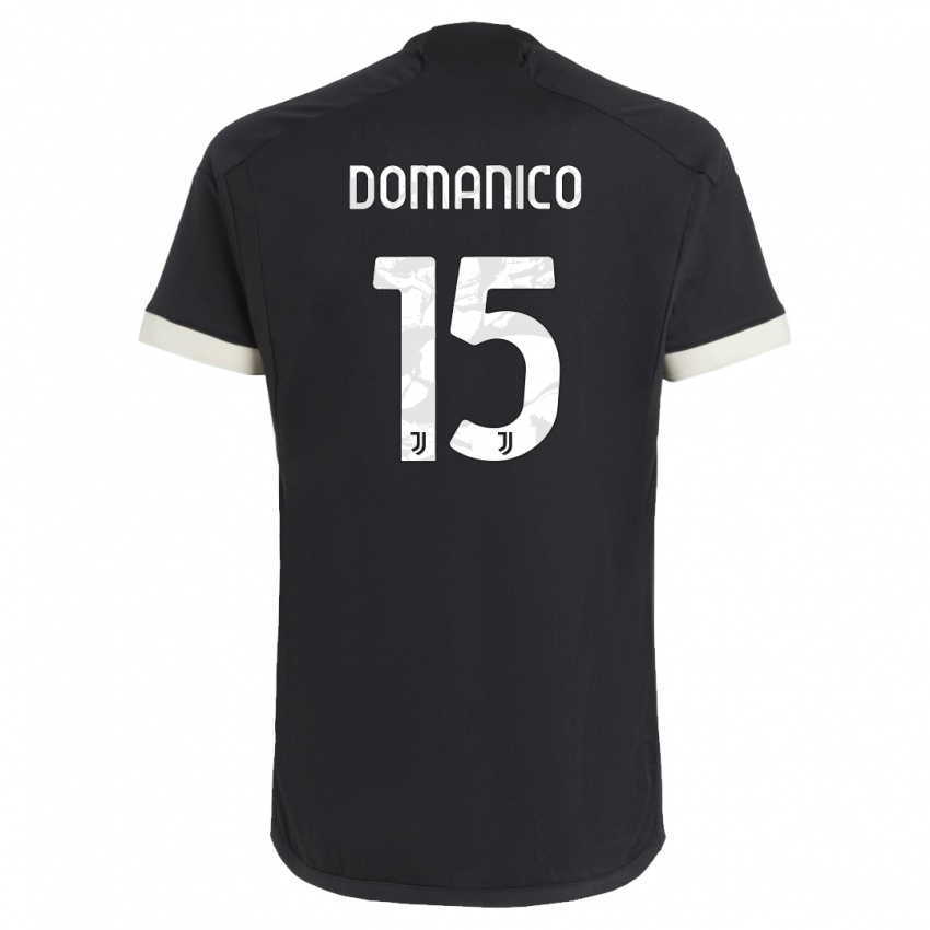 Hombre Camiseta Saverio Domanico #15 Negro Equipación Tercera 2023/24 La Camisa