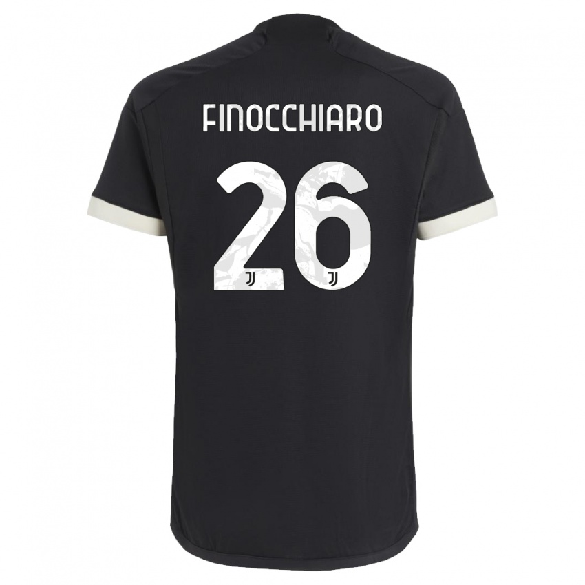 Hombre Camiseta Gabriele Finocchiaro #26 Negro Equipación Tercera 2023/24 La Camisa