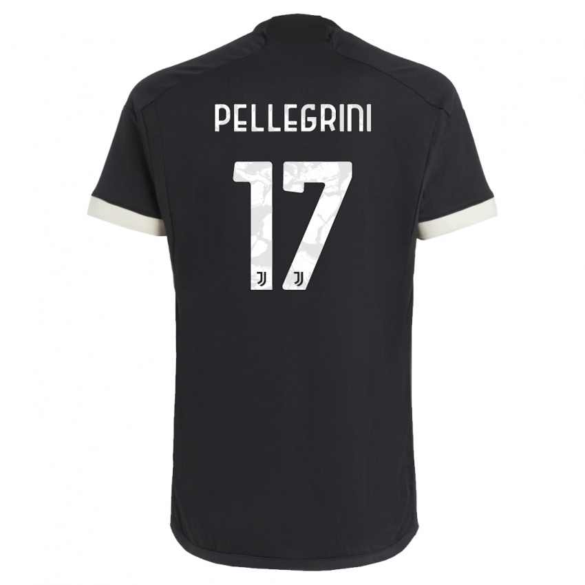 Hombre Camiseta Luca Pellegrini #17 Negro Equipación Tercera 2023/24 La Camisa