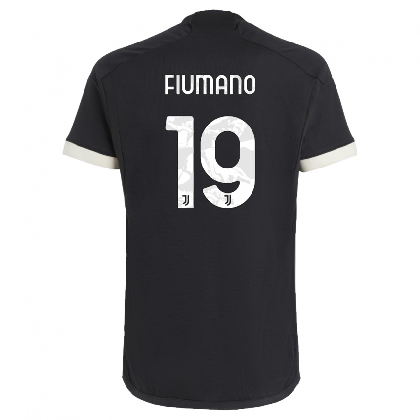 Hombre Camiseta Filippo Fiumano #19 Negro Equipación Tercera 2023/24 La Camisa