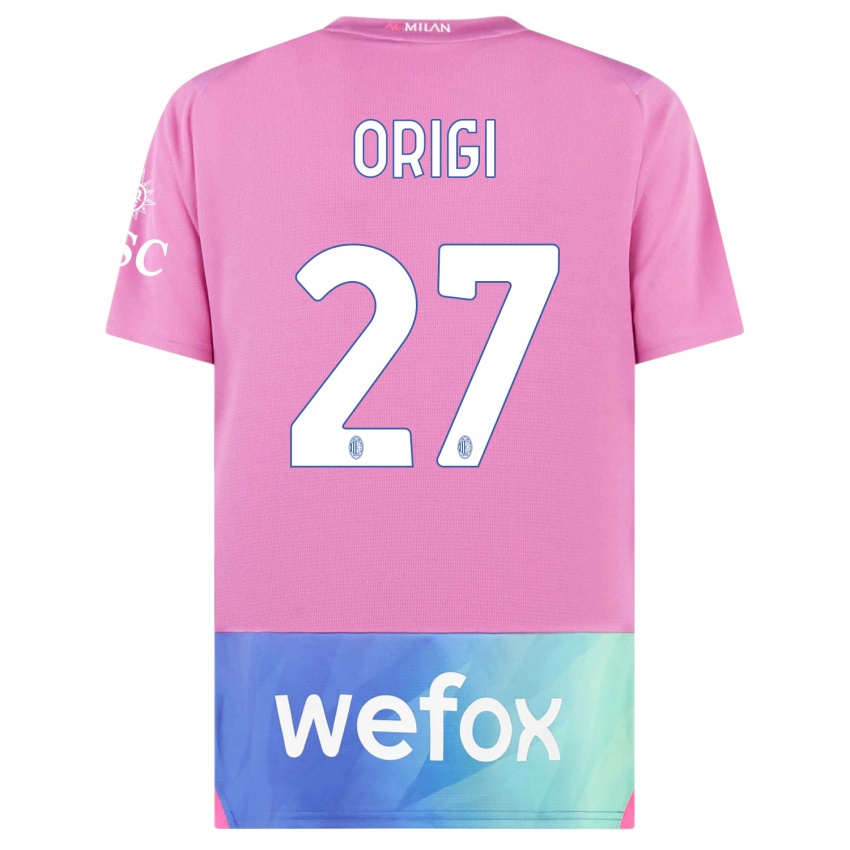 Hombre Camiseta Divock Origi #27 Rosado Morado Equipación Tercera 2023/24 La Camisa