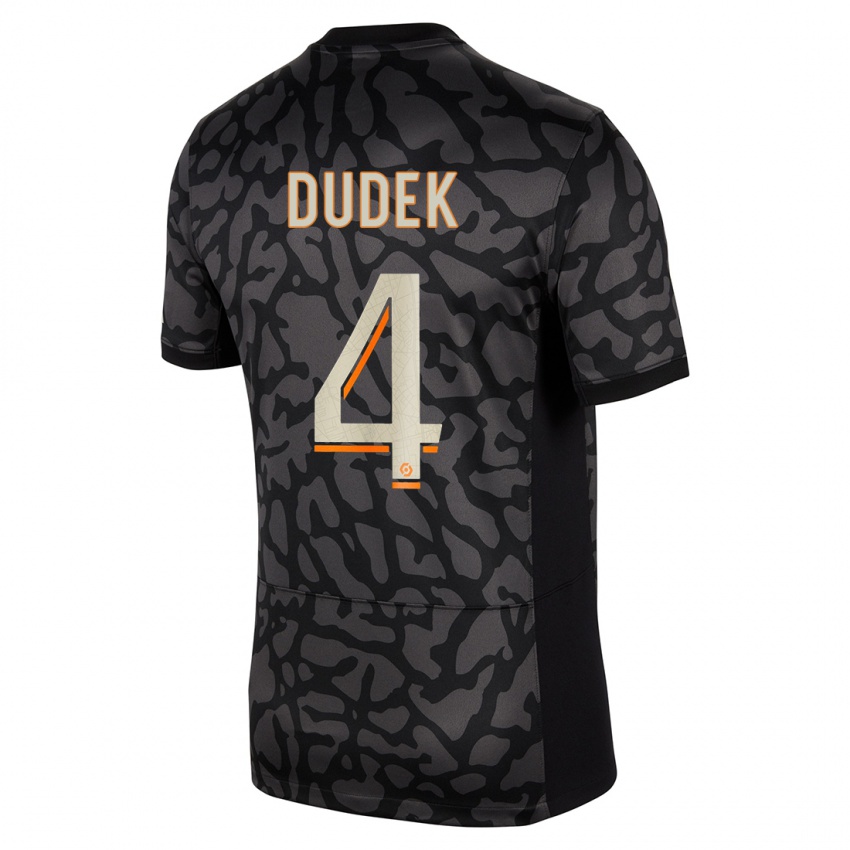 Hombre Camiseta Paulina Dudek #4 Negro Equipación Tercera 2023/24 La Camisa